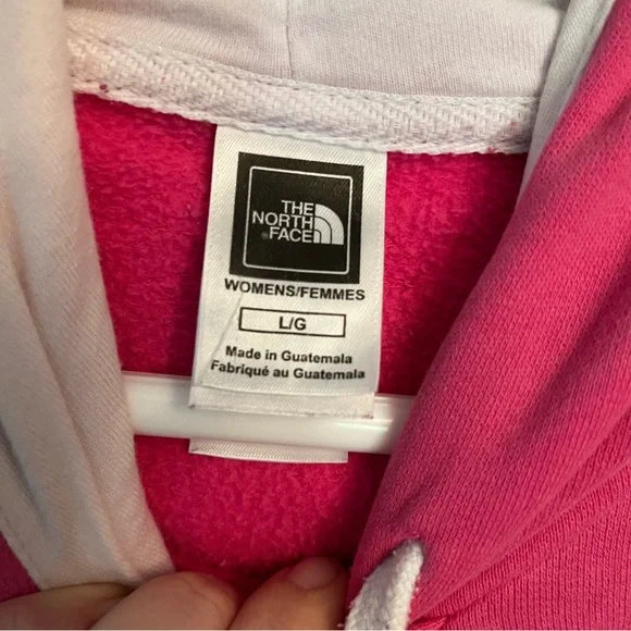 L/G the North Face pink kangaroo pullover hoodie - Picture 5 of 8